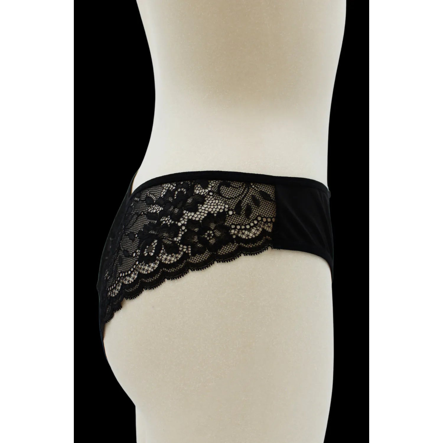 Culotte dentelle noire élégante nœud satin confortable féminine tailles S-XL