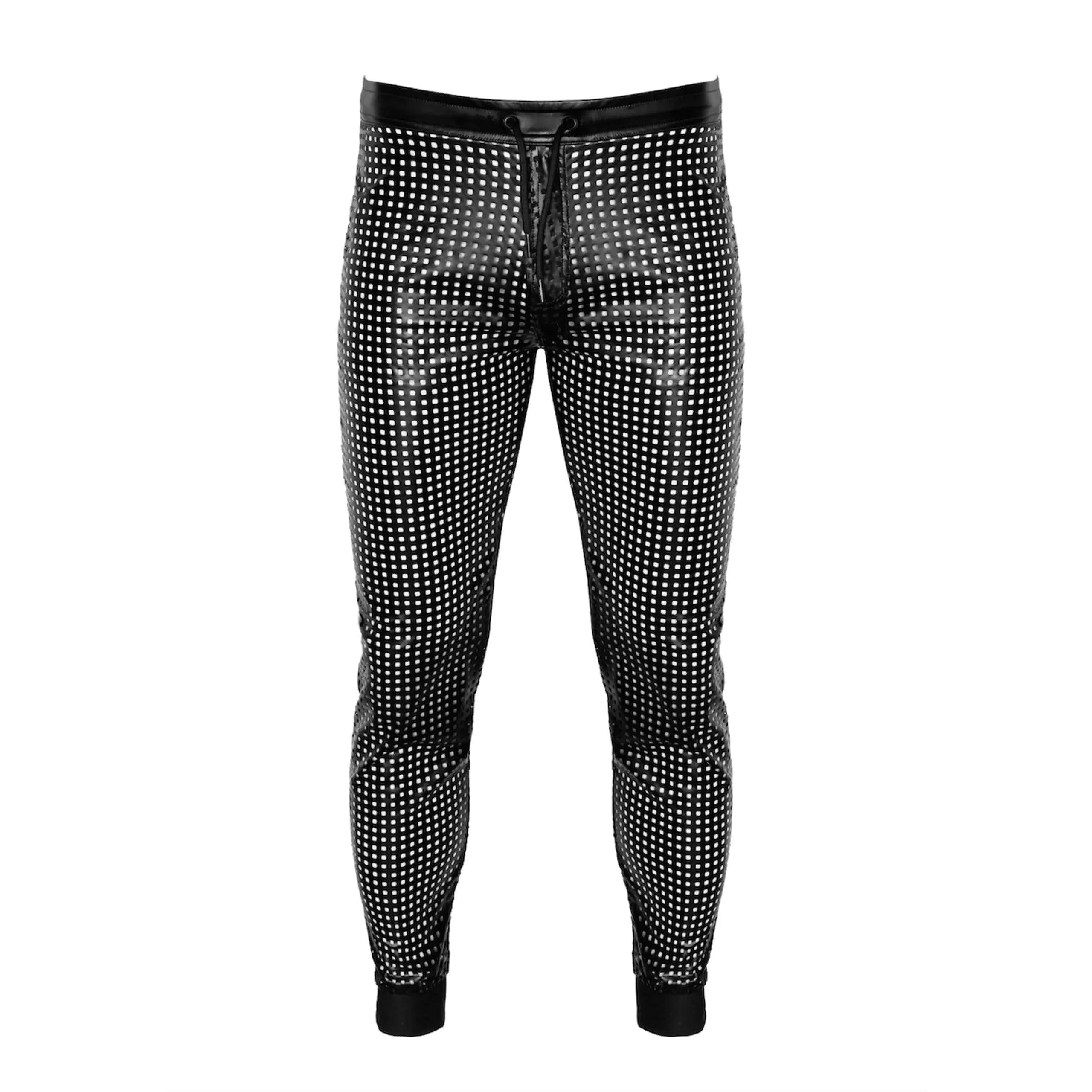 Pantalon long Mayhem wetlook perforé laçage élastique élégance audacieuse