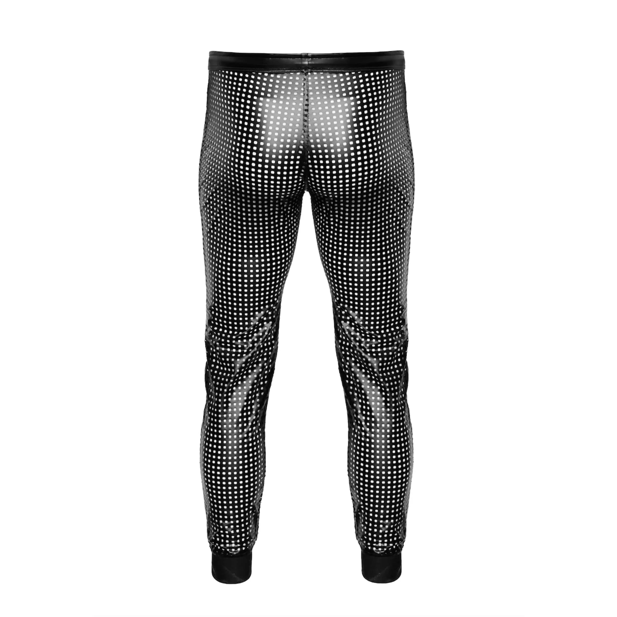 Pantalon long Mayhem wetlook perforé laçage élastique élégance audacieuse
