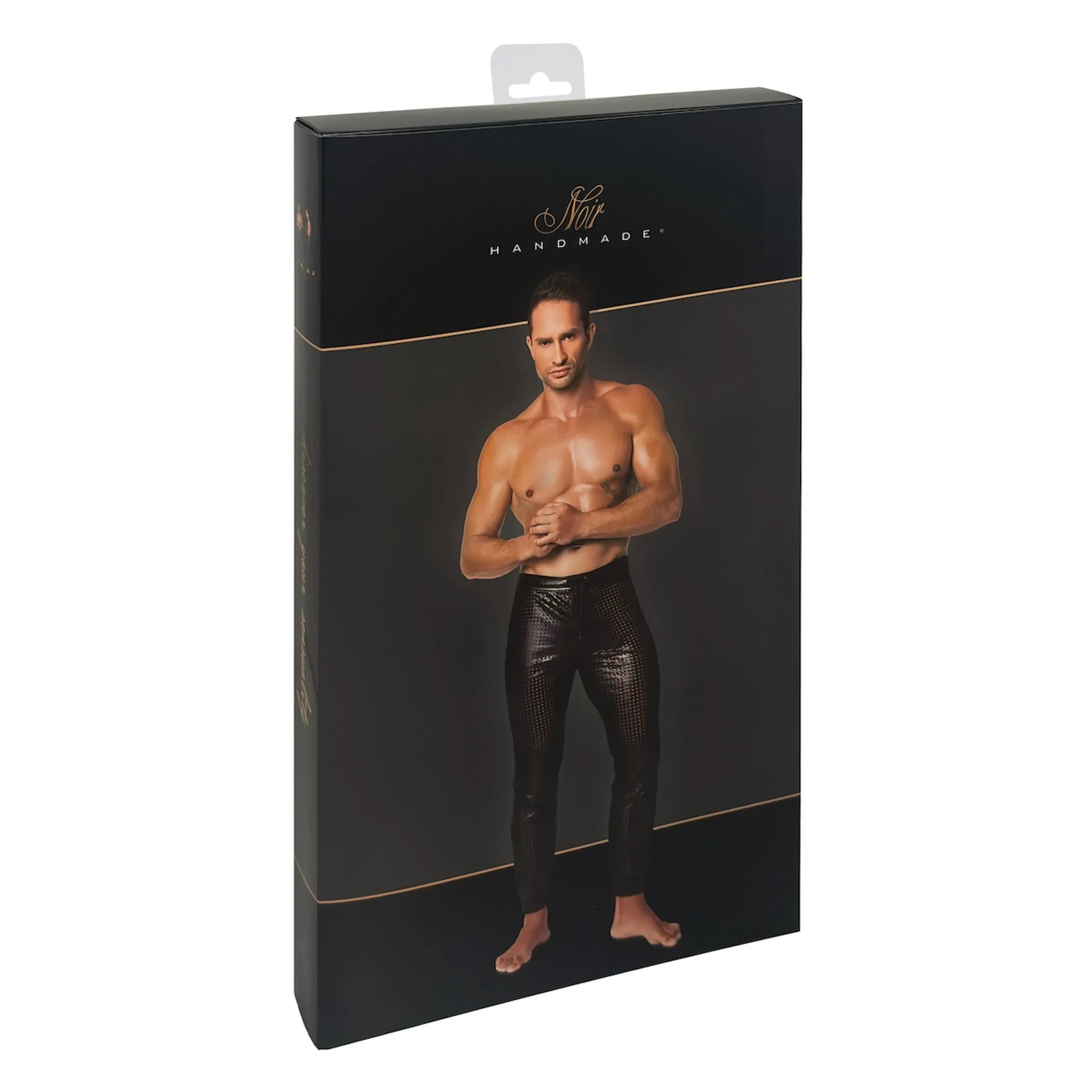 Pantalon long Mayhem wetlook perforé laçage élastique élégance audacieuse