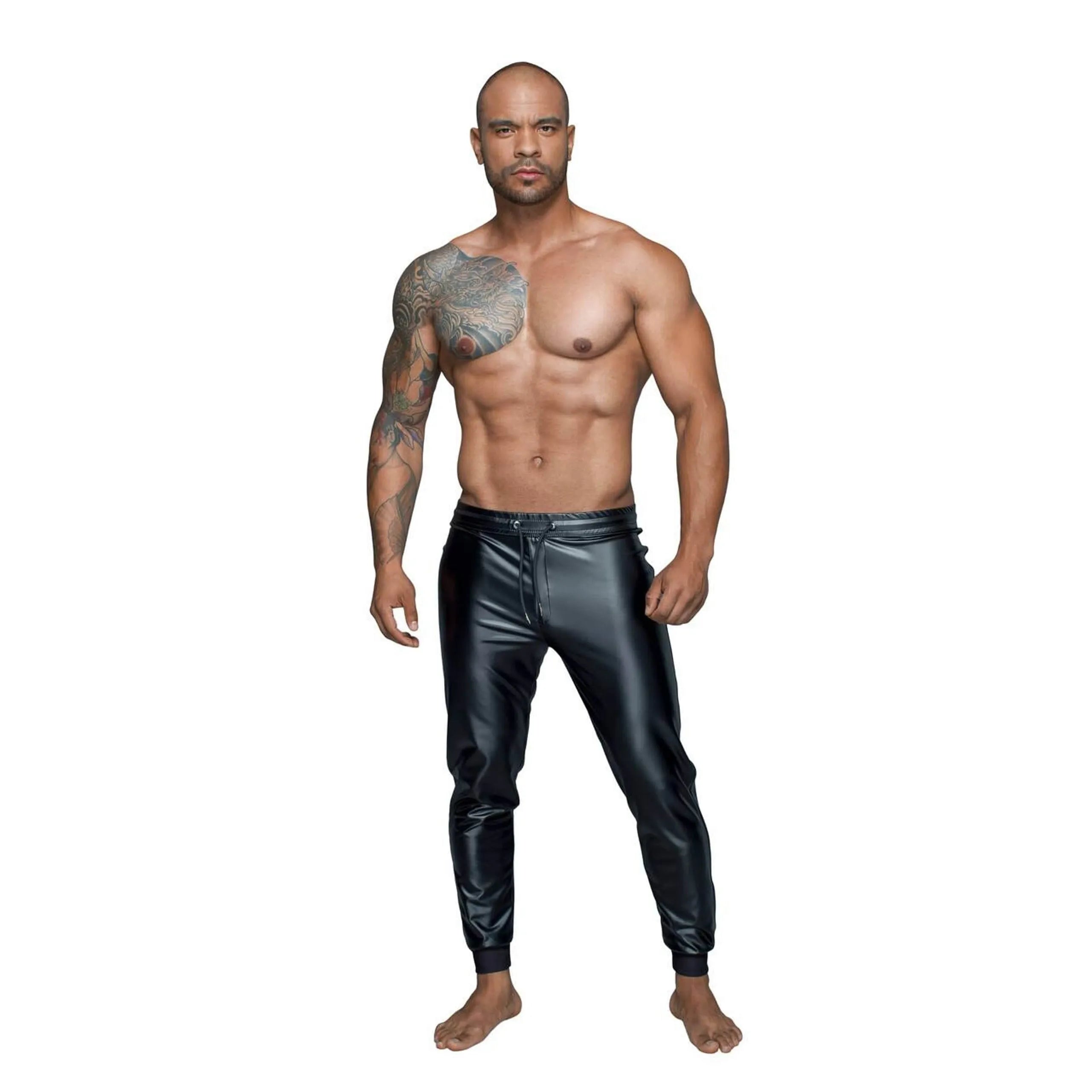 Treggings Powerwetlook élastique ceinture extensible polyester élasthanne