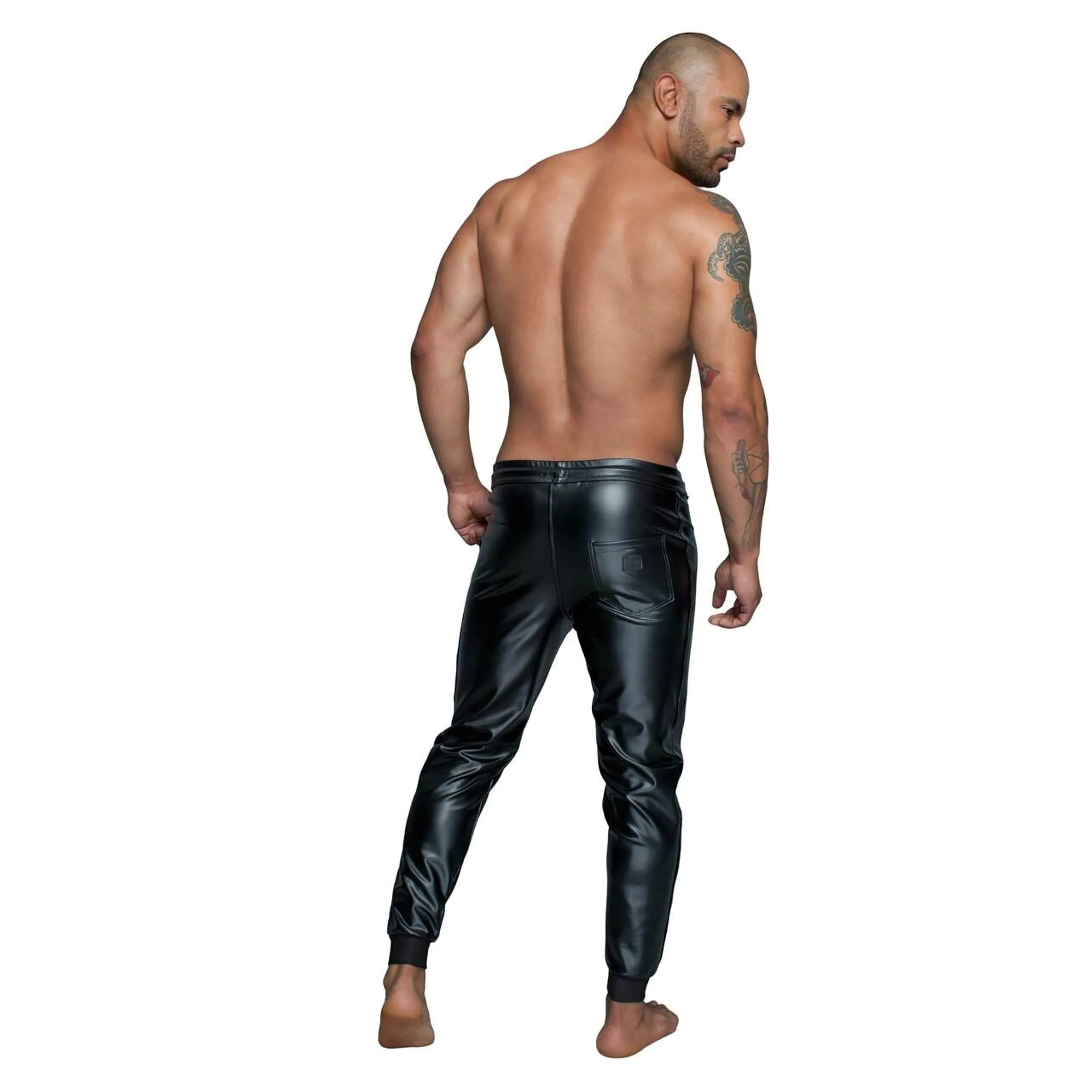 Treggings Powerwetlook élastique ceinture extensible polyester élasthanne