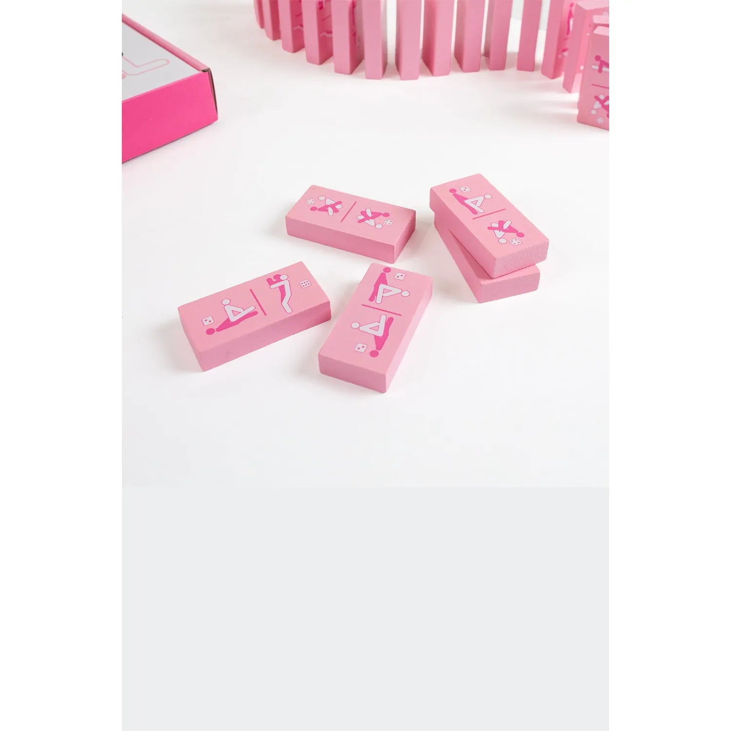 Jeu Dominos Coquins en Bois Positions Kamasutra pour Couples Soirée Intime Cadeau Original Sensuel