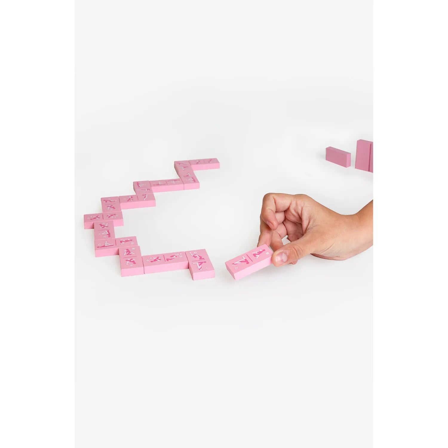 Jeu Dominos Coquins en Bois Positions Kamasutra pour Couples Soirée Intime Cadeau Original Sensuel