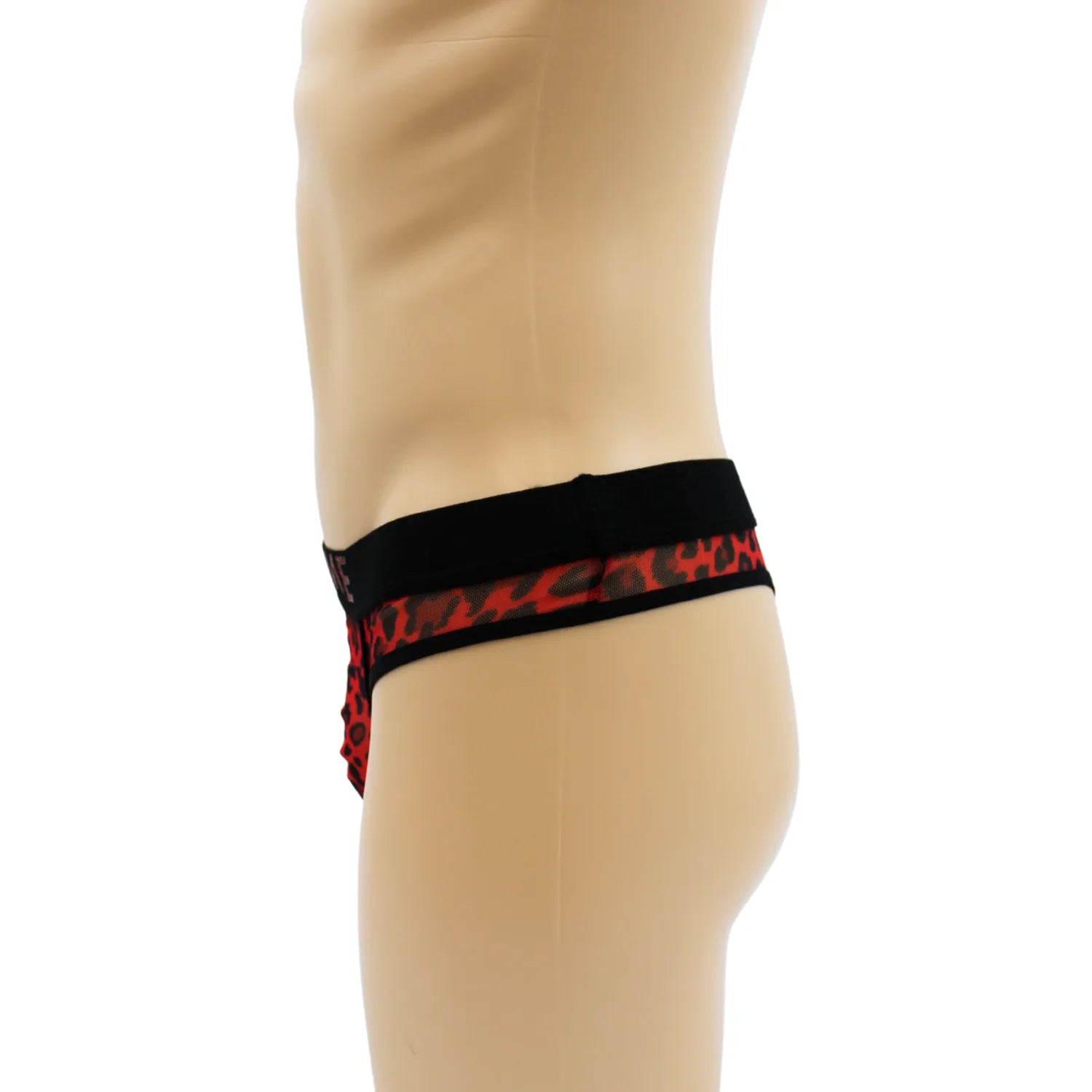 String Résille Léopard Rouge Transparent Confortable Style Urbain Sexy Taille Valorisee LookMe LM2501-57RED