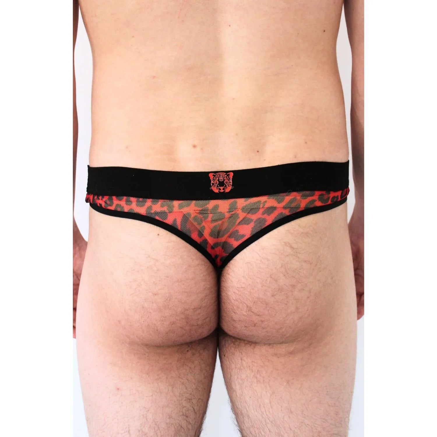 String Résille Léopard Rouge Transparent Confortable Style Urbain Sexy Taille Valorisee LookMe LM2501-57RED