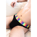String Noir Confortable Homme Lookme Style Affirmé Ceinture Arc-en-Ciel Design Minimaliste Confort Quotidien Esthétisme Provocateur 80% Polyamide