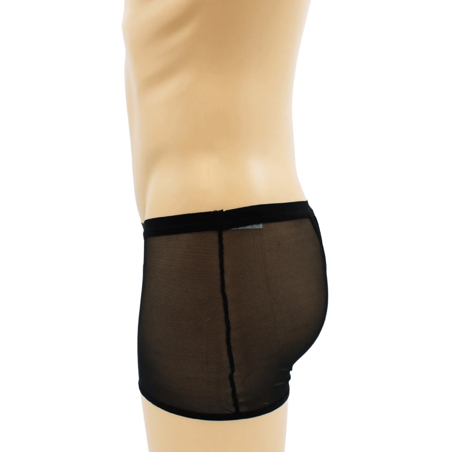 Boxer noir homme élégant, tissu polyester élasthanne, design chic et sensuel, confort et originalité Lookme.
