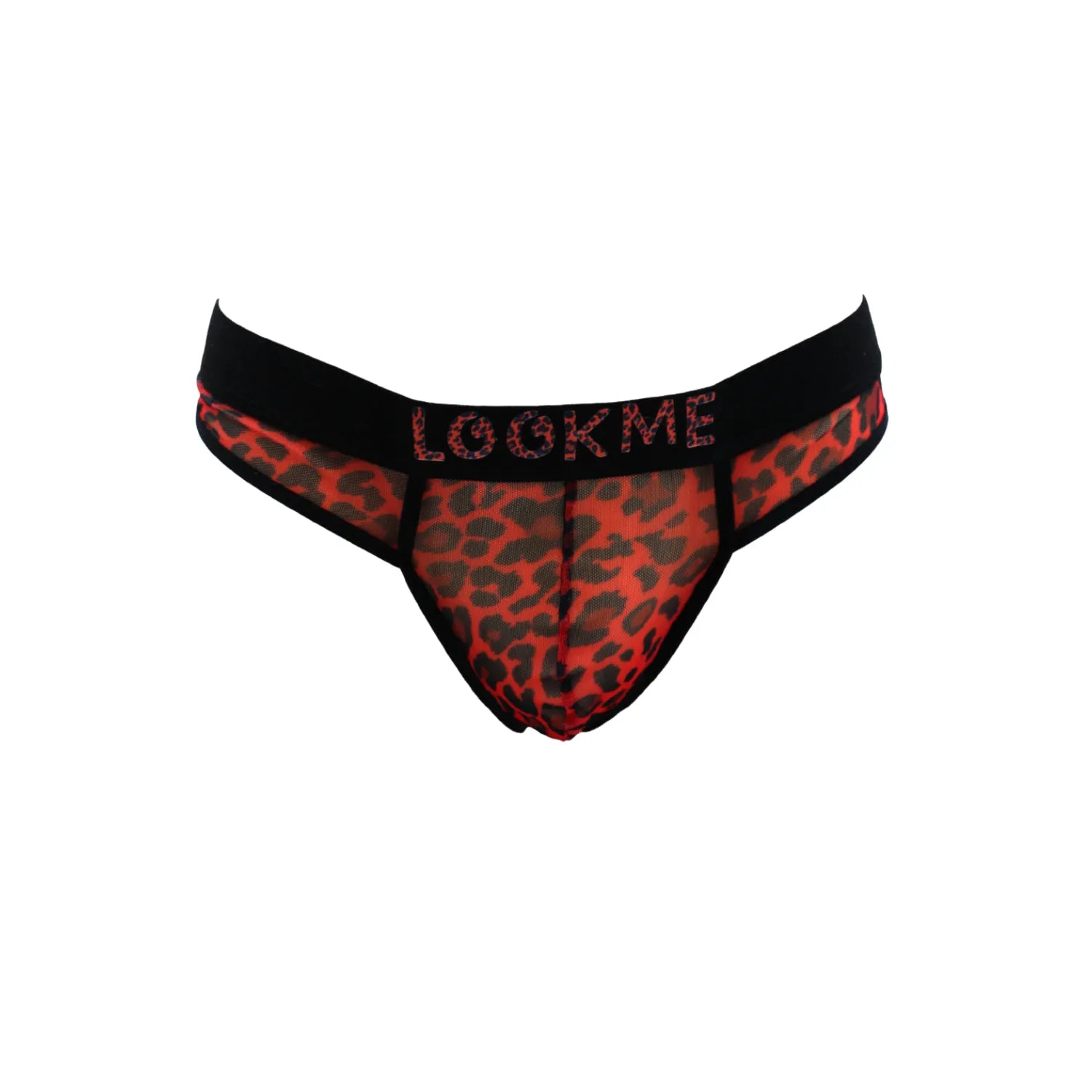 String Résille Léopard Rouge Transparent Confortable Style Urbain Sexy Taille Valorisee LookMe LM2501-57RED