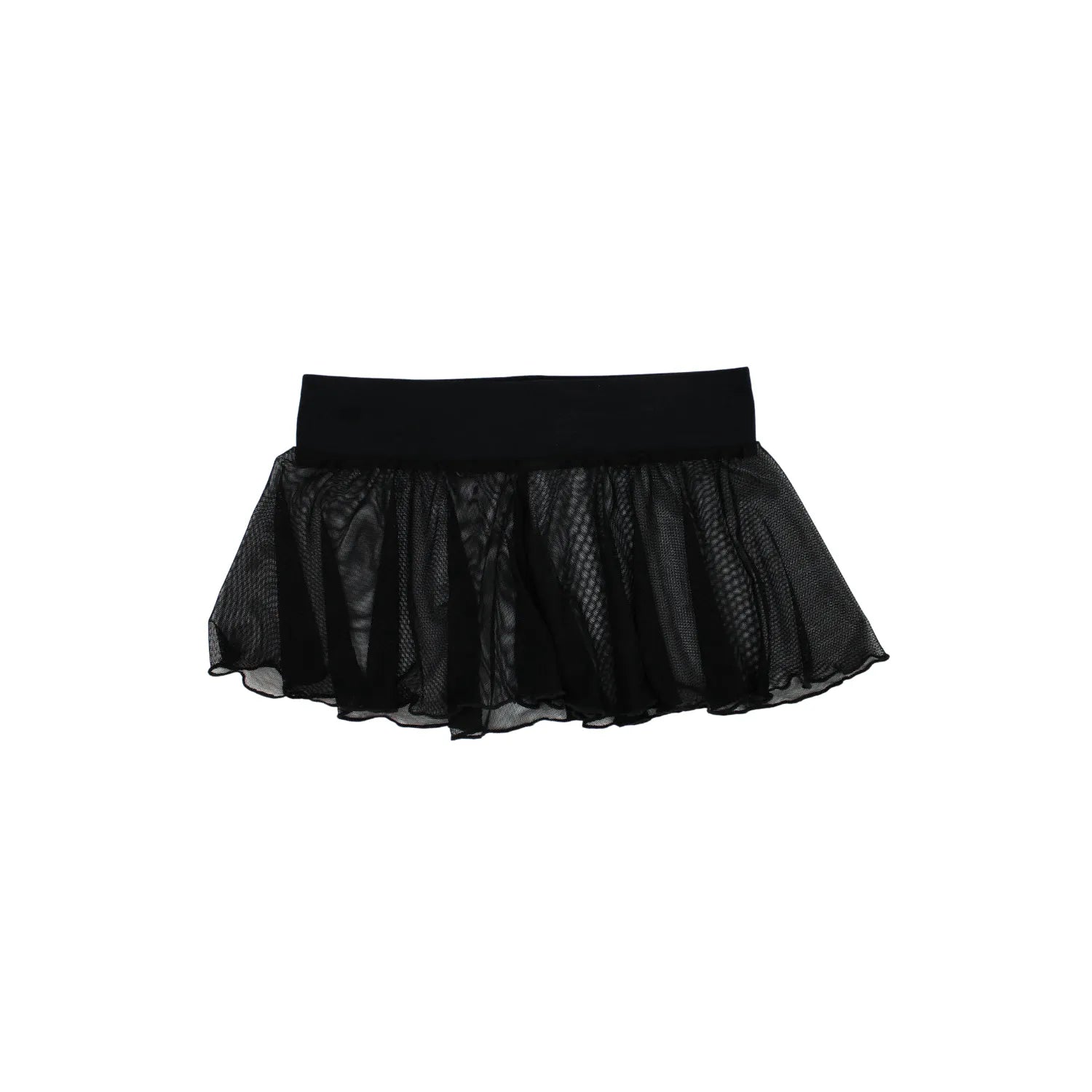 Mini Jupe Noire Stella Résille Transparente Légère Fluide Sexy - Confort Élastique - Accessoire Lingerie ou Scène - Polyester Élasthanne