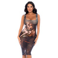 Robe Longue Mapalé Amalfi Dream Résille Transparente Effet Trompe-l’œil Inspiration Renaissance Sensualité Mode Ajustable MAL40011