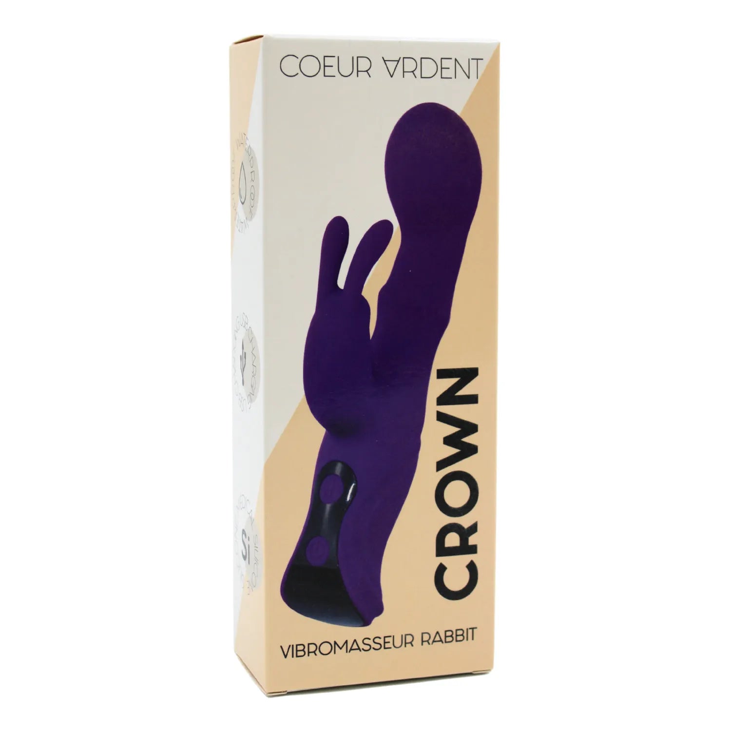 Vibromasseur Rabbit CROWN Ultra-Performant Double Stimulation Point G Clitoris 18 Modes Ergonomique Étanche Rechargeable