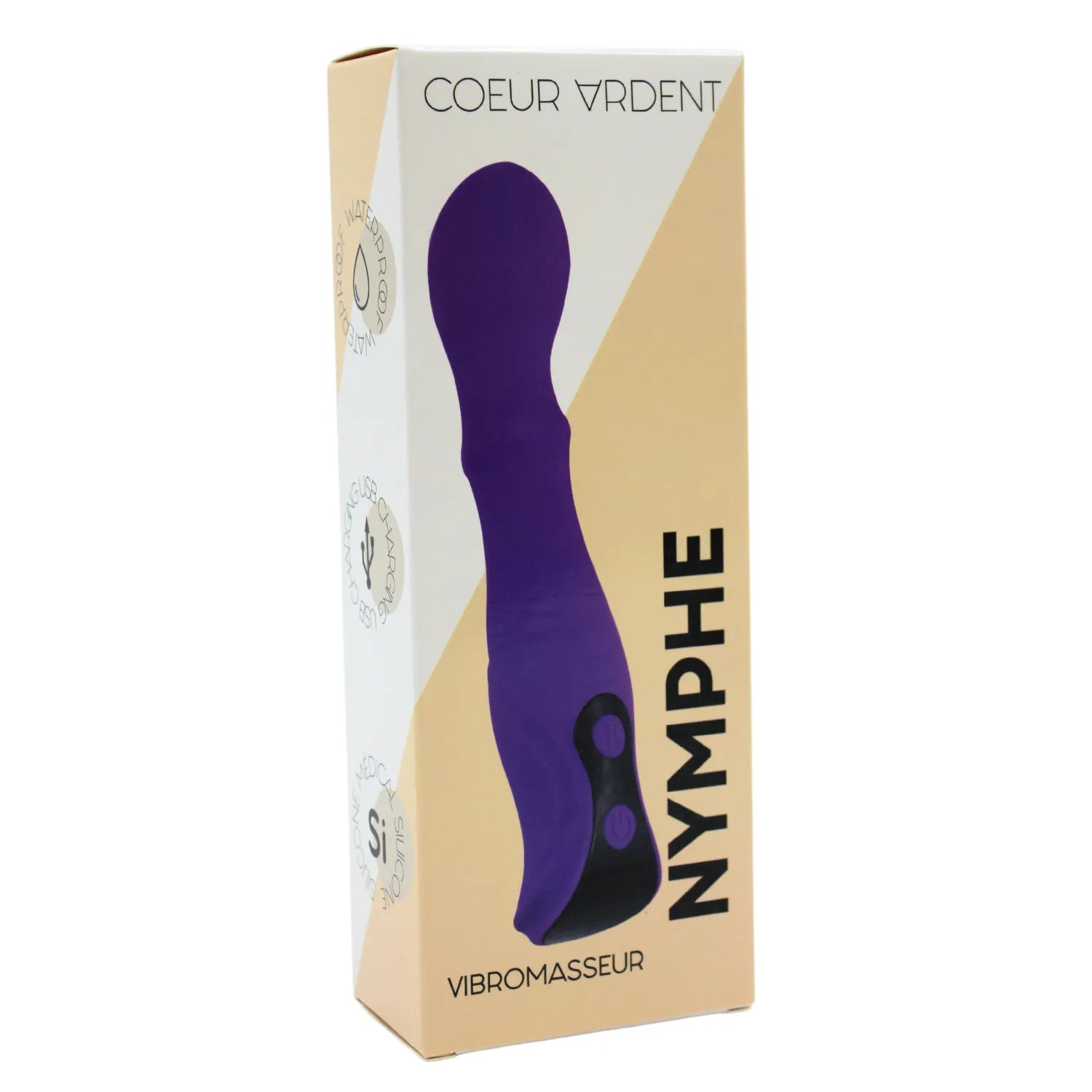 Vibromasseur NYMPHE élégant et intuitif avec technologie de tapotement et glissement, tête arrondie pour stimulation du point G, 9 modes de vibration et slide, recharge magnétique, silicone médical waterproof