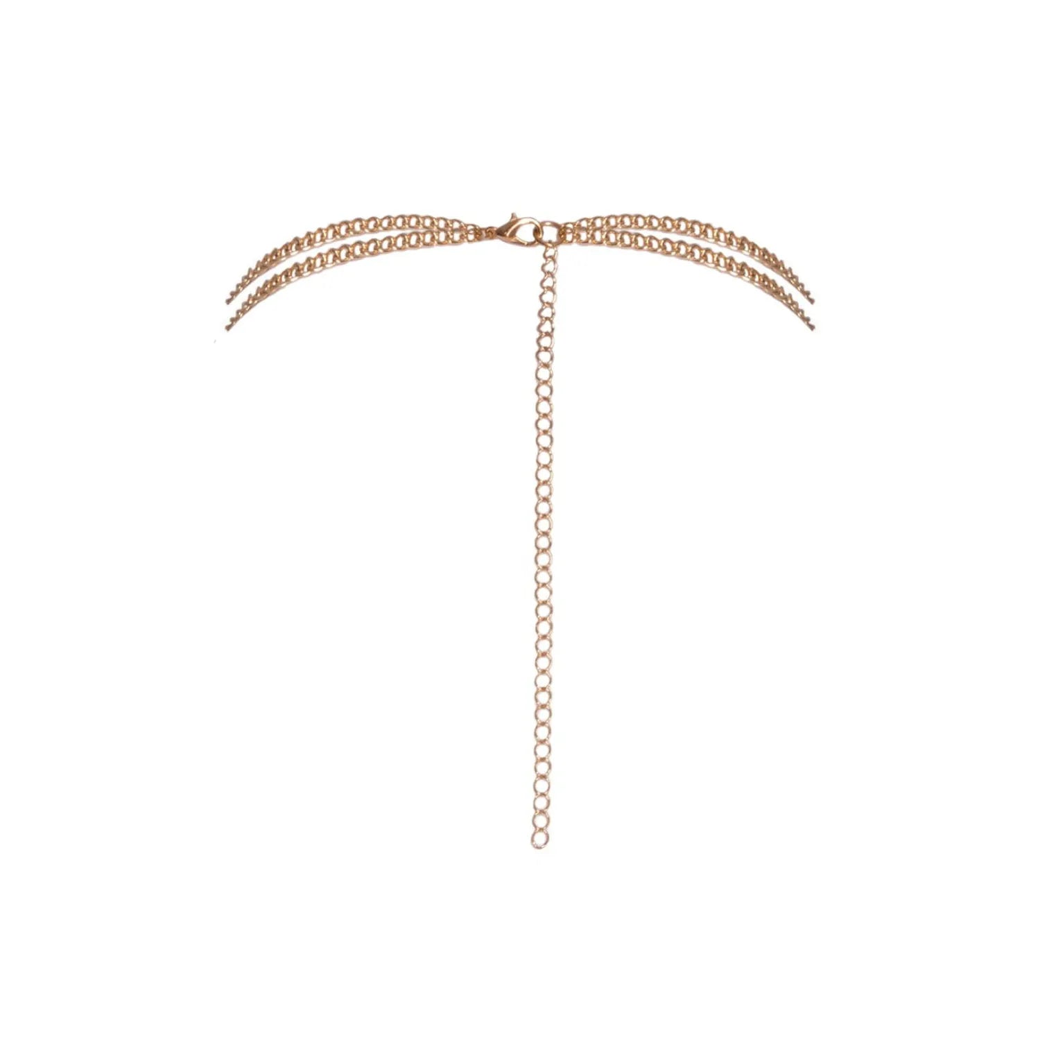 Chaîne de corps dorée Cottelli avec strass scintillants, accessoire élégant pour tenues sexy, vue détaillée.