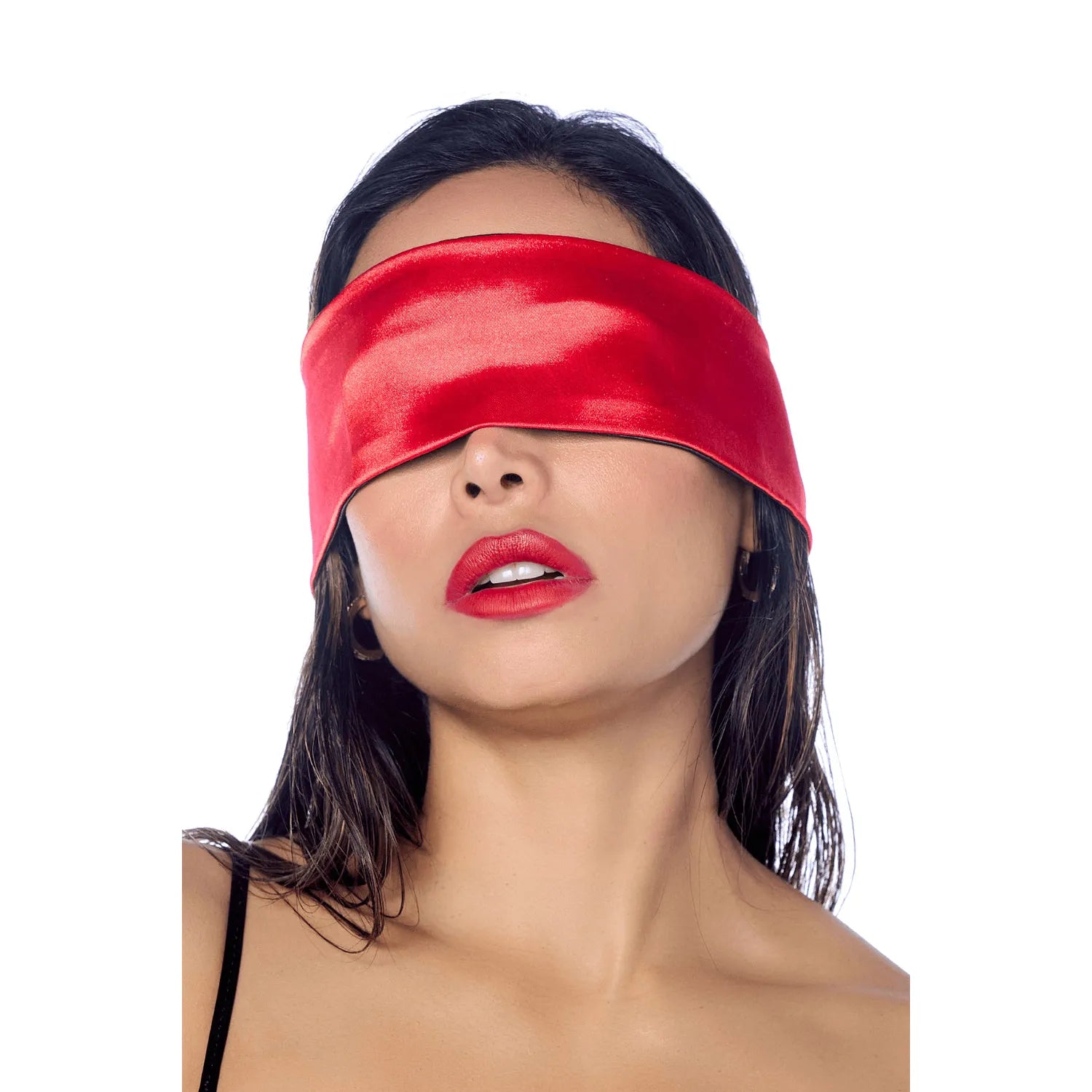 Accessoire sexy en satin polyvalent : masque ou lien pour les mains Mapalé - MAL128BKRD