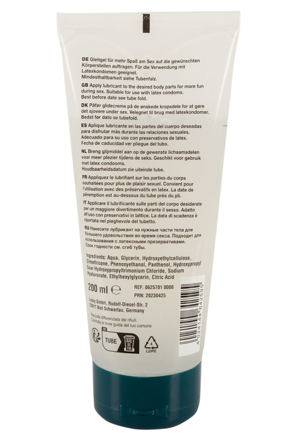 Lubrifiant Anal Premium Just Glide – 200 ml