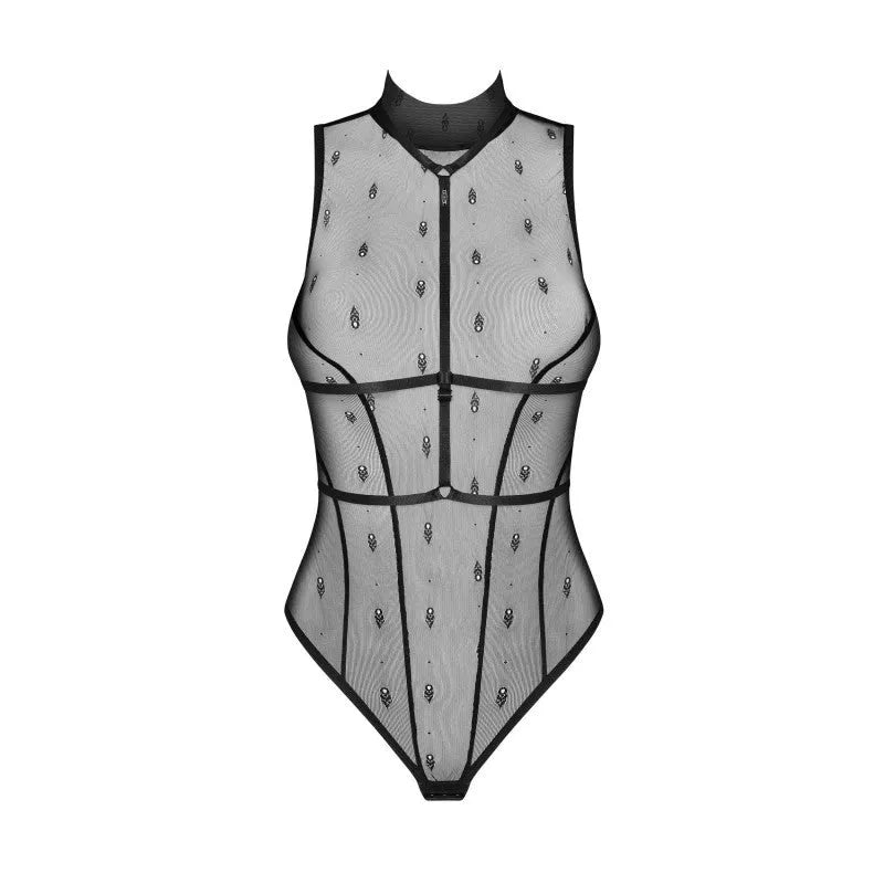 Anniverse Spécial teddy harnais noir transparent femme original réglable polyamide