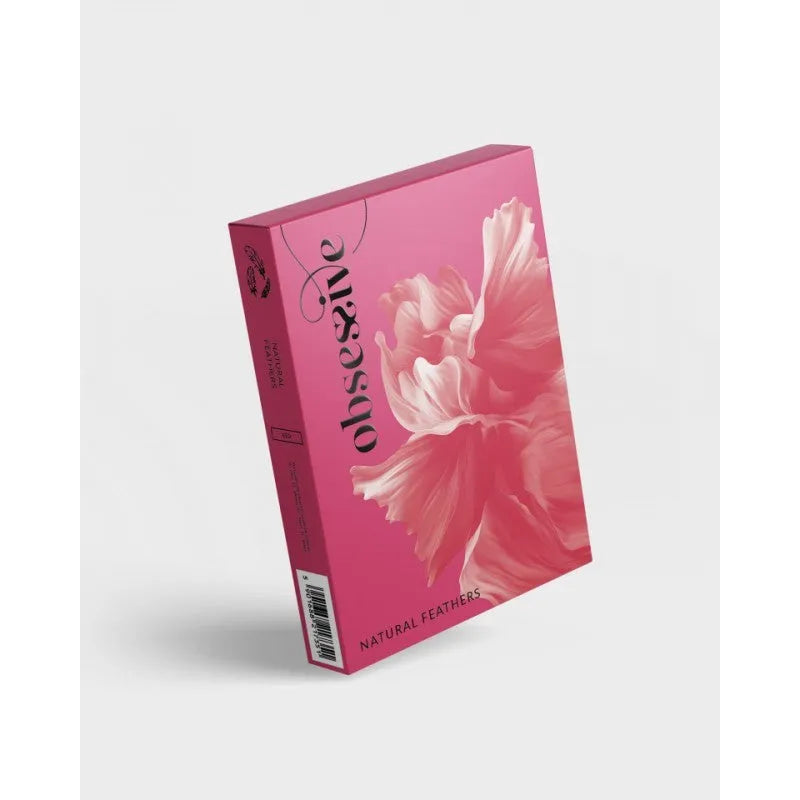 Plumes caresse rouge délicates Obsessive déco lit plaisir doux boîte élégante