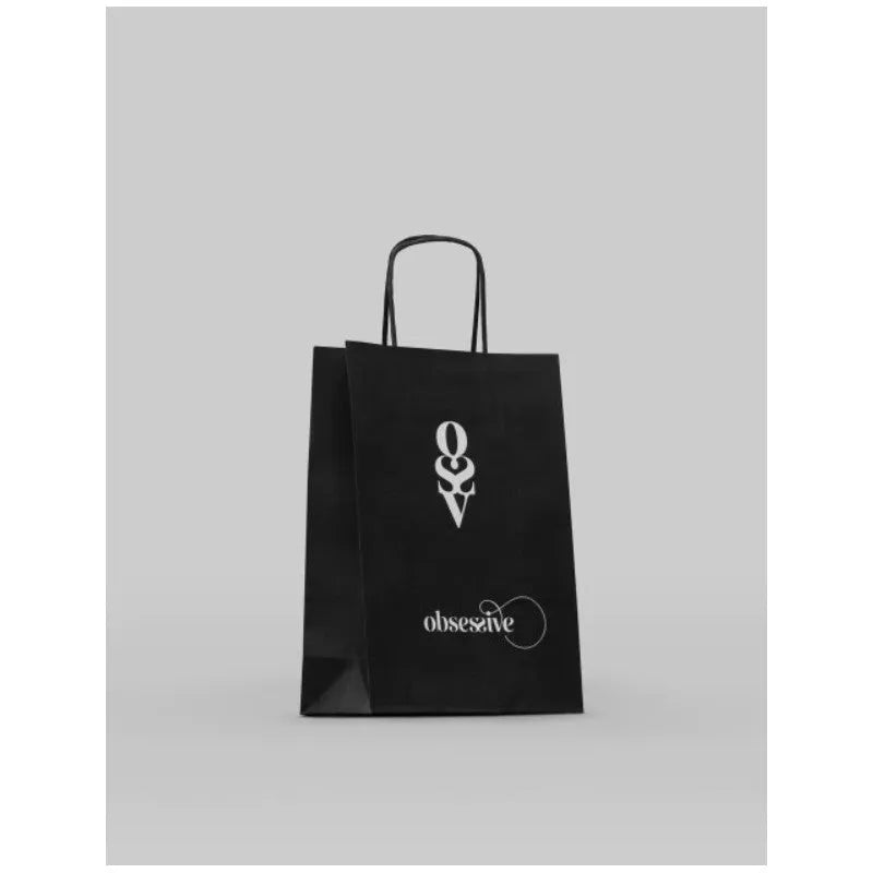 Petit sac papier Obsessive poignée pratique 24x18x8 cm taille S