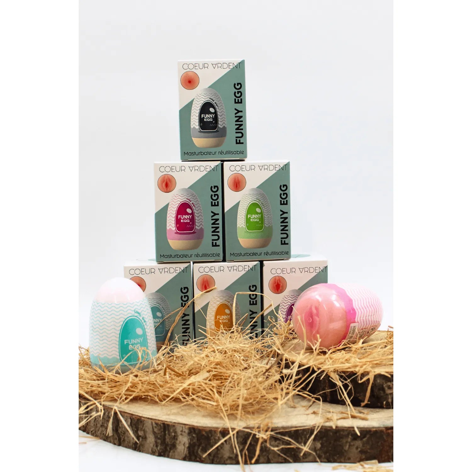 Masturbateur Réutilisable Vagin TPE Doux Extensible Intime Adulte Funny Egg