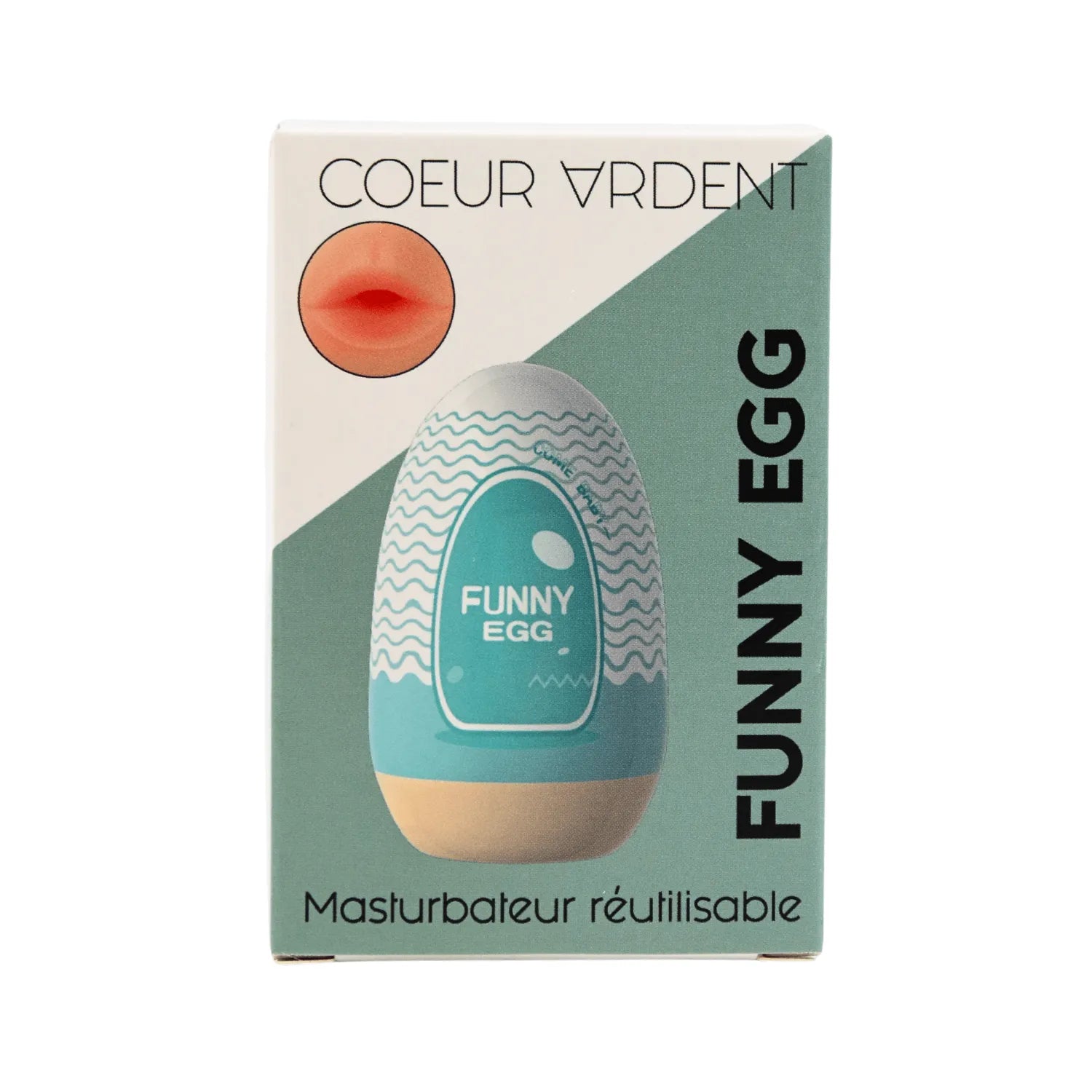 Gaine Masturbatrice Réutilisable FUNNY EGG – Design Réaliste Bouche