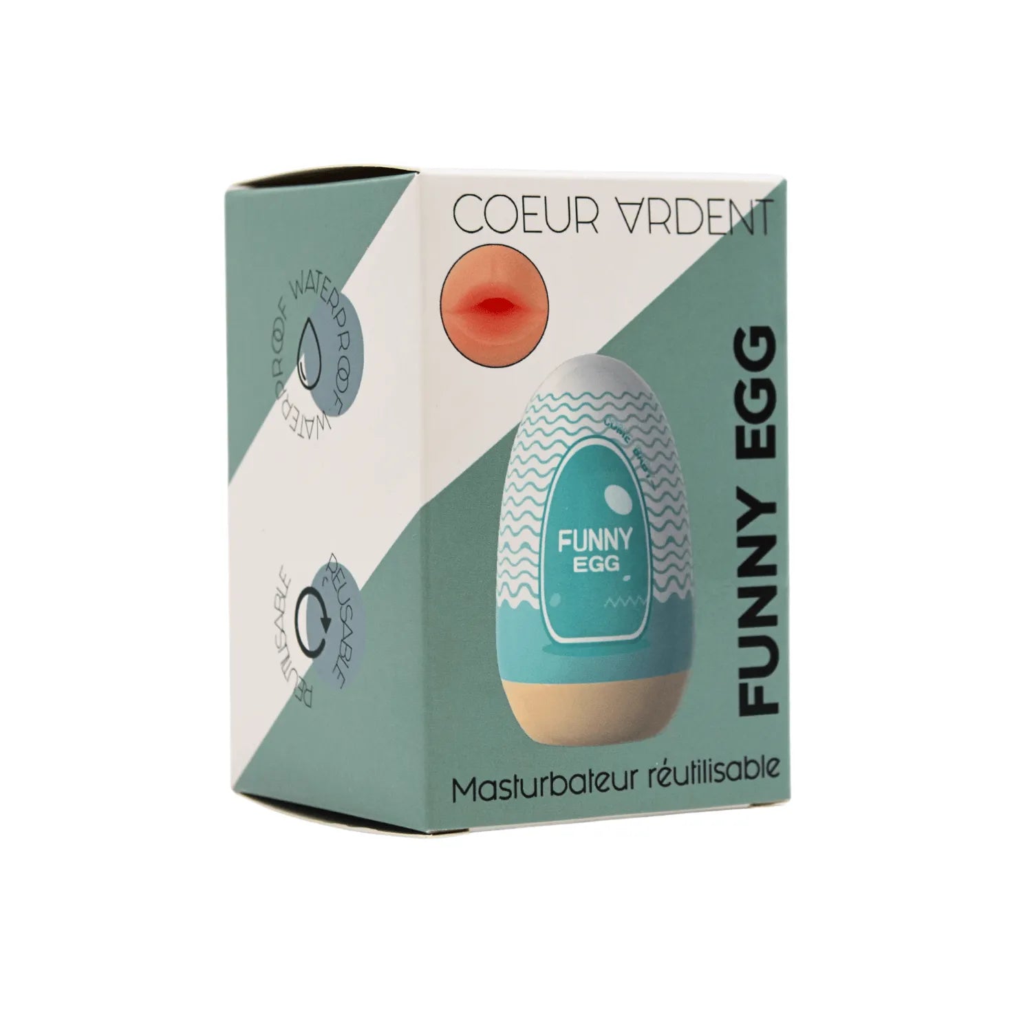 Gaine Masturbatrice Réutilisable FUNNY EGG – Design Réaliste Bouche