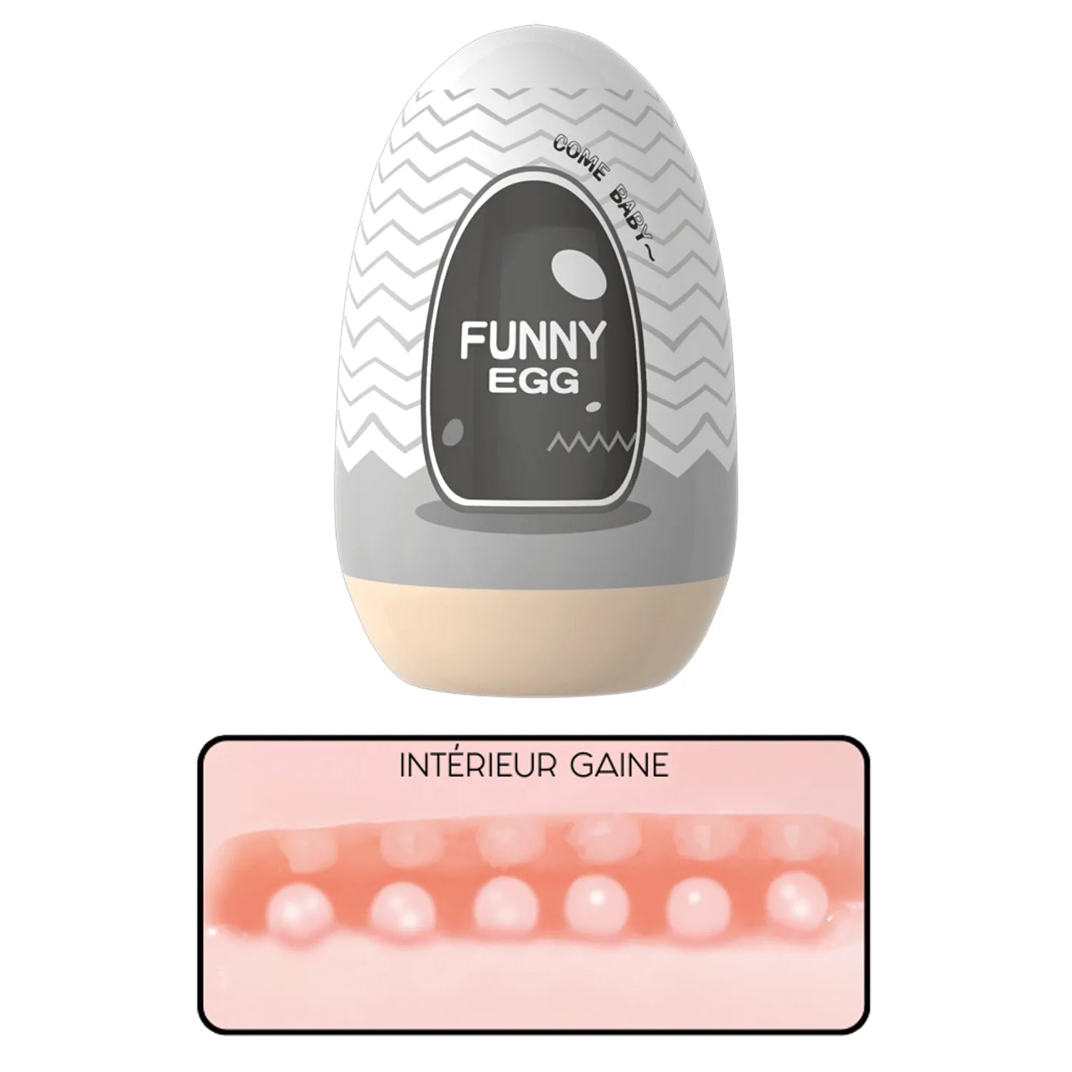 Gaine Masturbatrice Réutilisable FUNNY EGG – Design Réaliste Anus