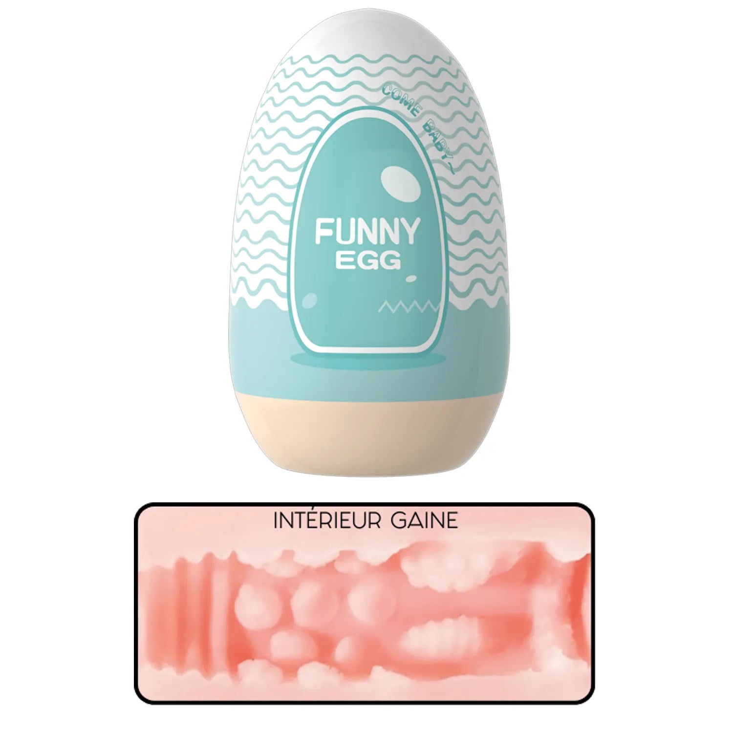 Gaine Masturbatrice Réutilisable FUNNY EGG – Design Réaliste Bouche