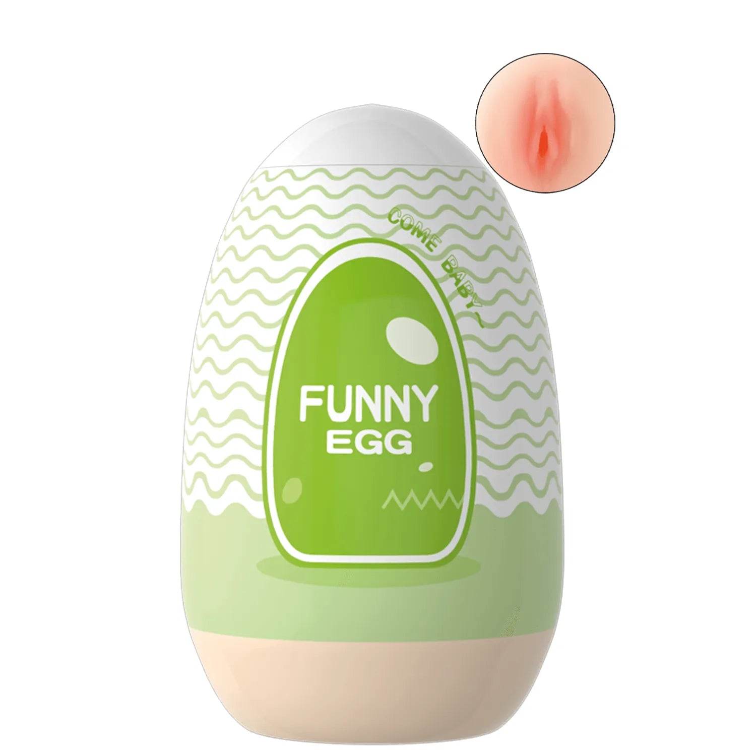 Gaine Masturbatrice Réutilisable FUNNY EGG – Design Réaliste Vagin lèvres fines