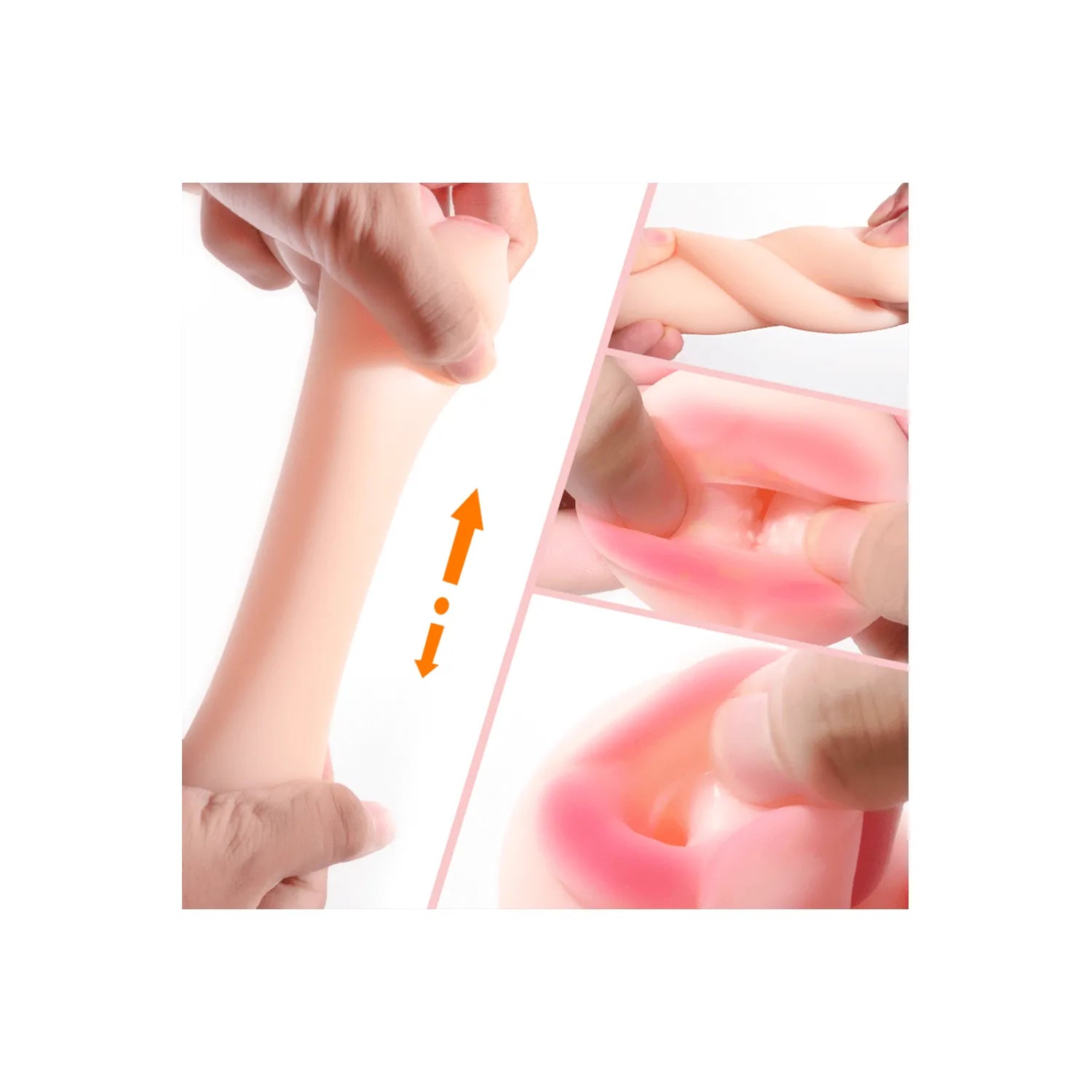 Gaine Masturbatrice Réutilisable FUNNY EGG – Design Réaliste Vagin lèvres moyennes