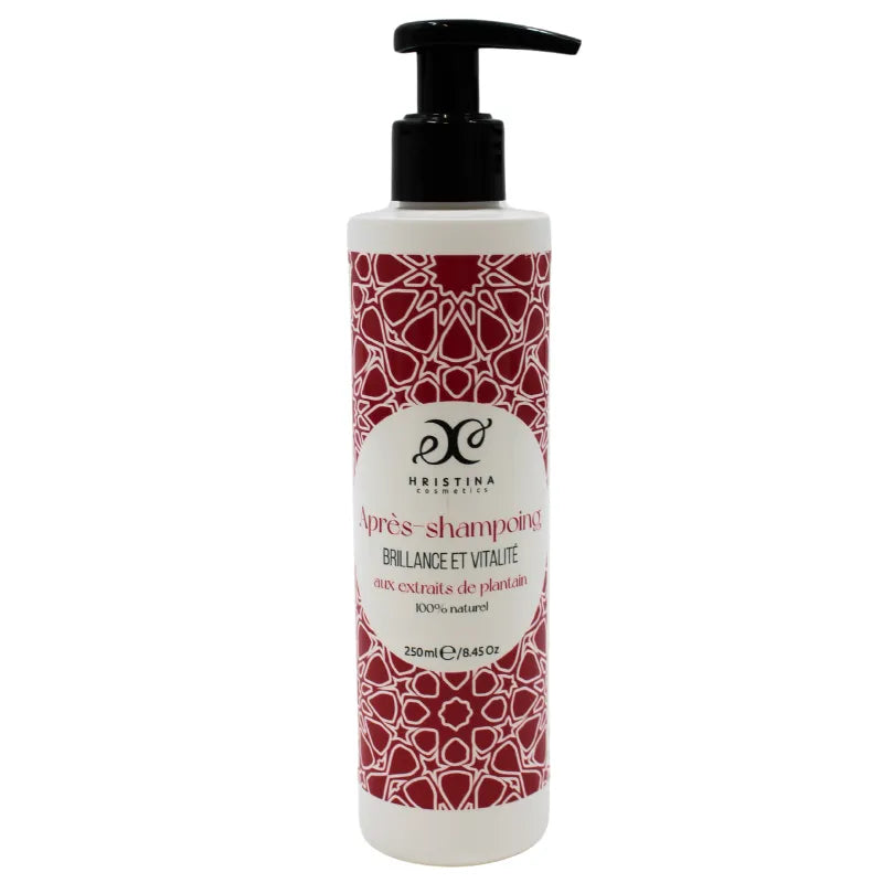 Après-shampoing brillance et vitalité enrichi en extrait de plantain 100% naturel 250ml