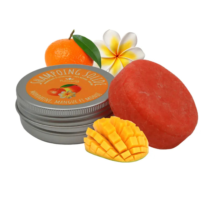 Shampoing solide naturel cheveux secs beurre cacao karité mangue 58g