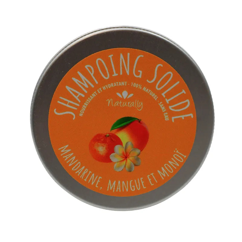 Shampoing solide naturel cheveux secs beurre cacao karité mangue 58g