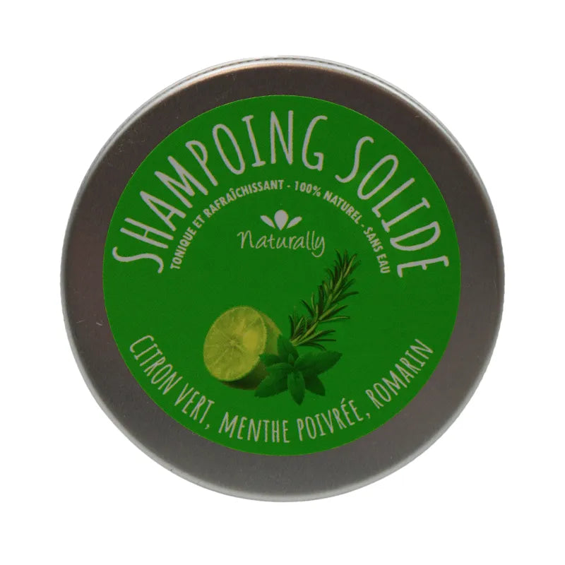 shampoing solide naturel tonifiant rafraîchissant citron menthe cheveux brillants