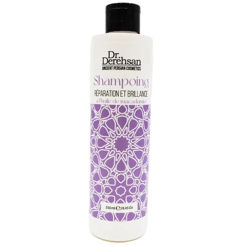 shampoing réparation brillance cheveux secs abîmés huile macadamia 250ml