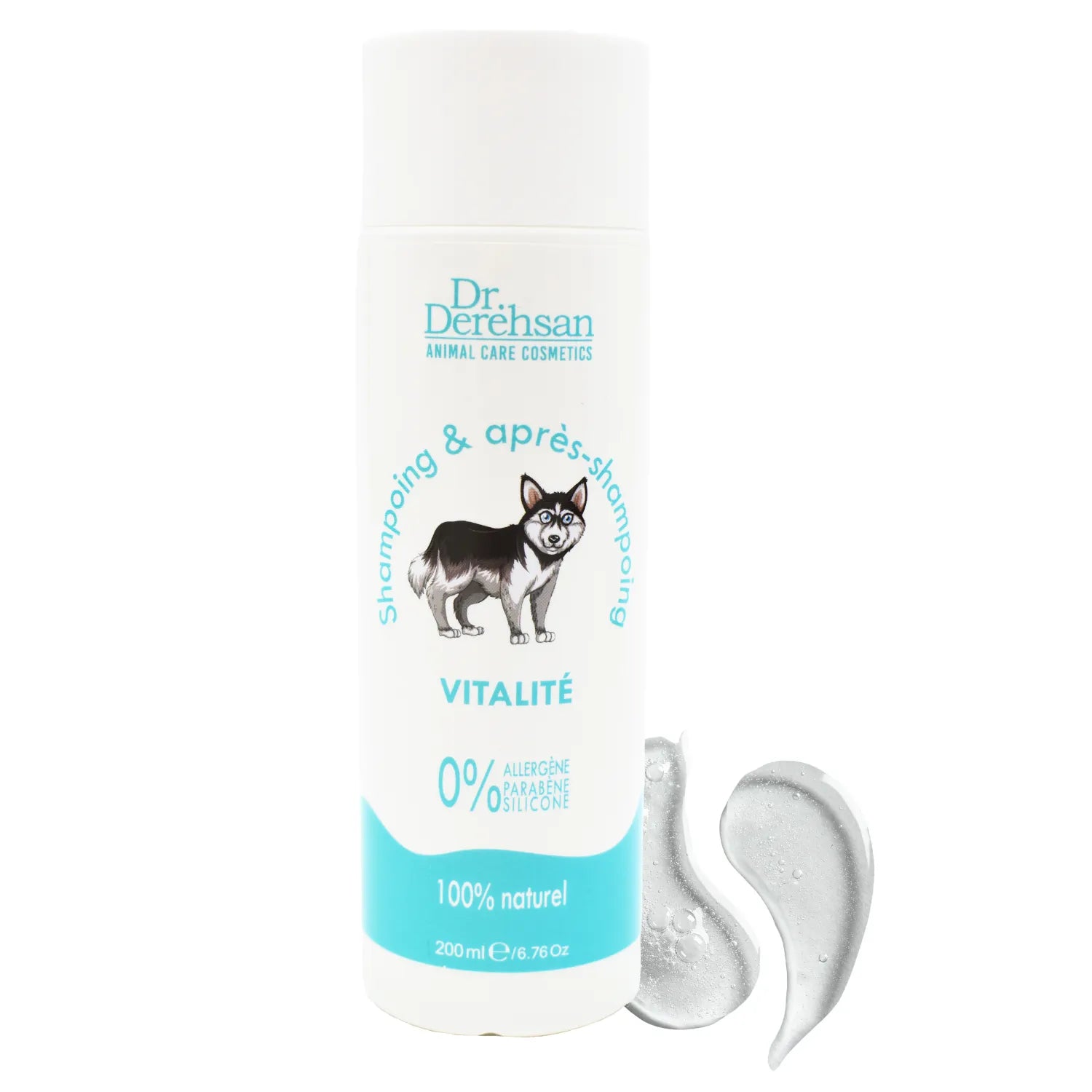 Shampoing chien naturel vitamines A E poils éclat densité 200ml