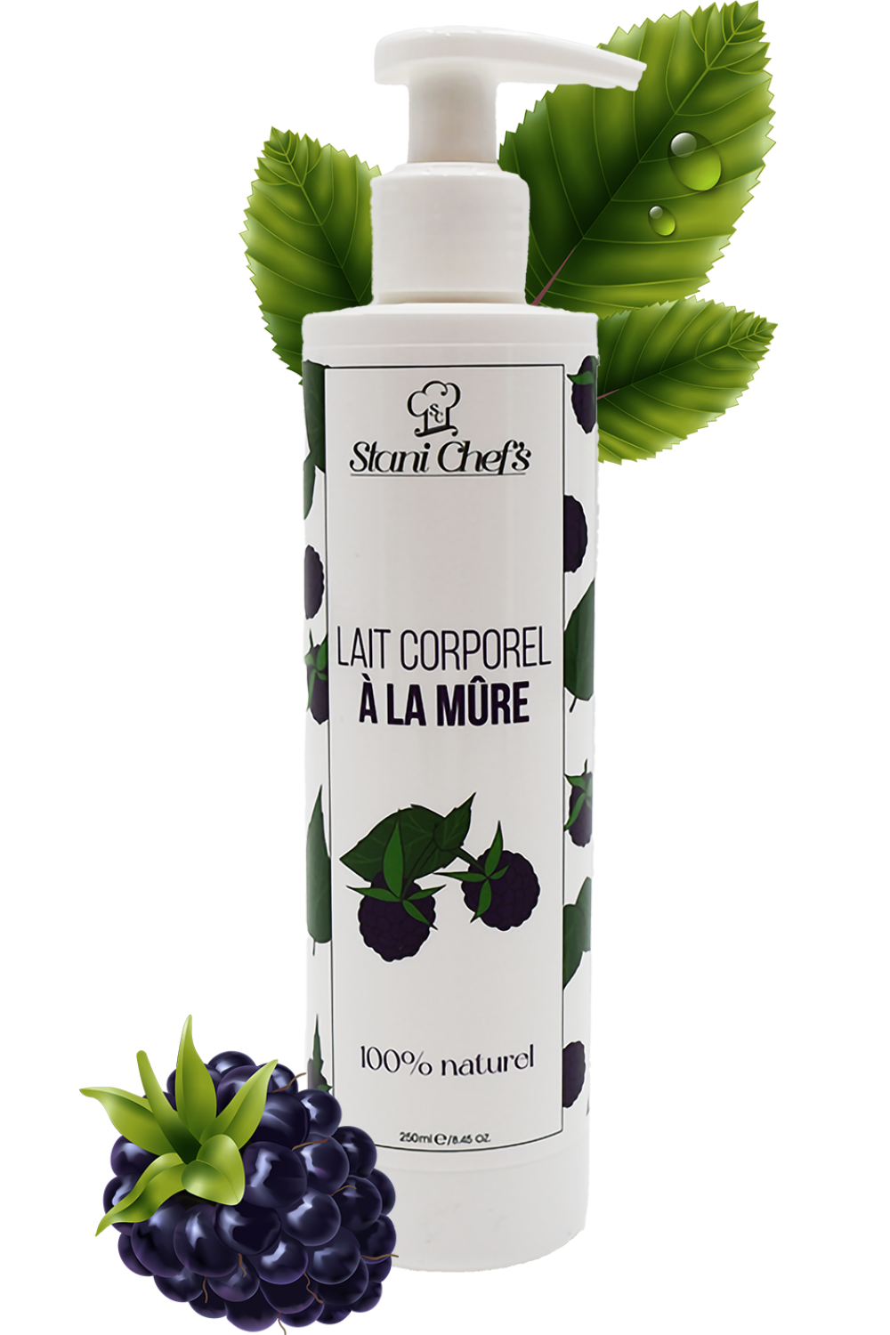 Lait corps hydratant à la mûre - 250ml 100% naturel