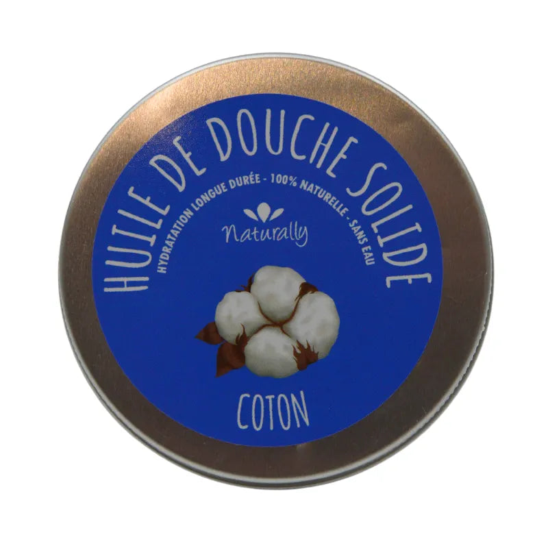 huile de douche solide hydratante naturelle coton peau douce 65gr