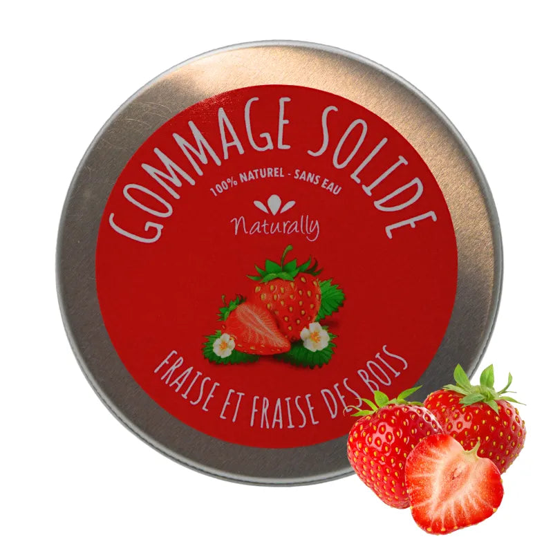 Gommage corporel naturel exfoliant fraise beurre karité hydratant peau douce