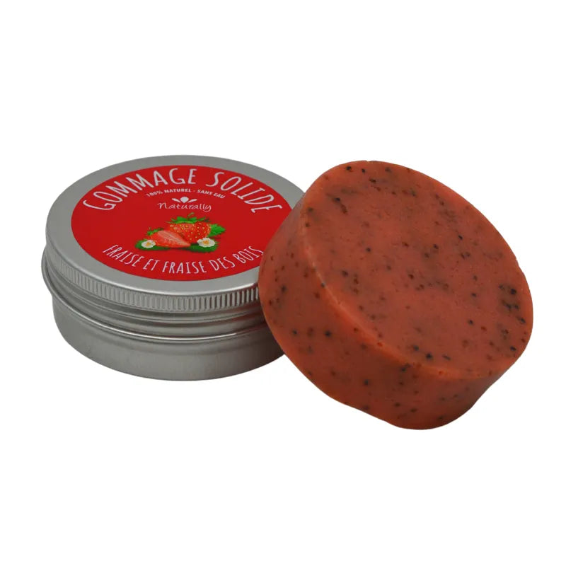 Gommage corporel naturel exfoliant fraise beurre karité hydratant peau douce