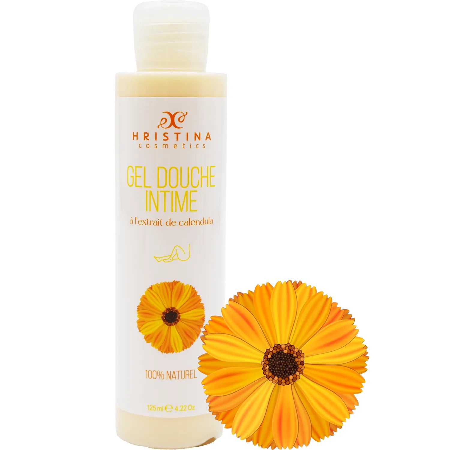 Gel douche intime à l'extrait de calendula - 125ml 100% naturel