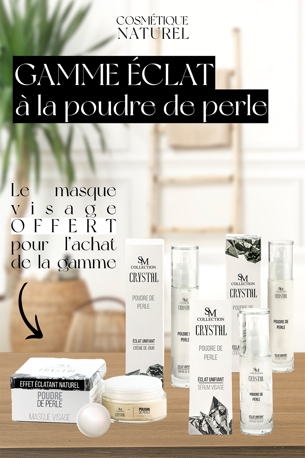 Gamme complète à la poudre de perle 100% naturelle
