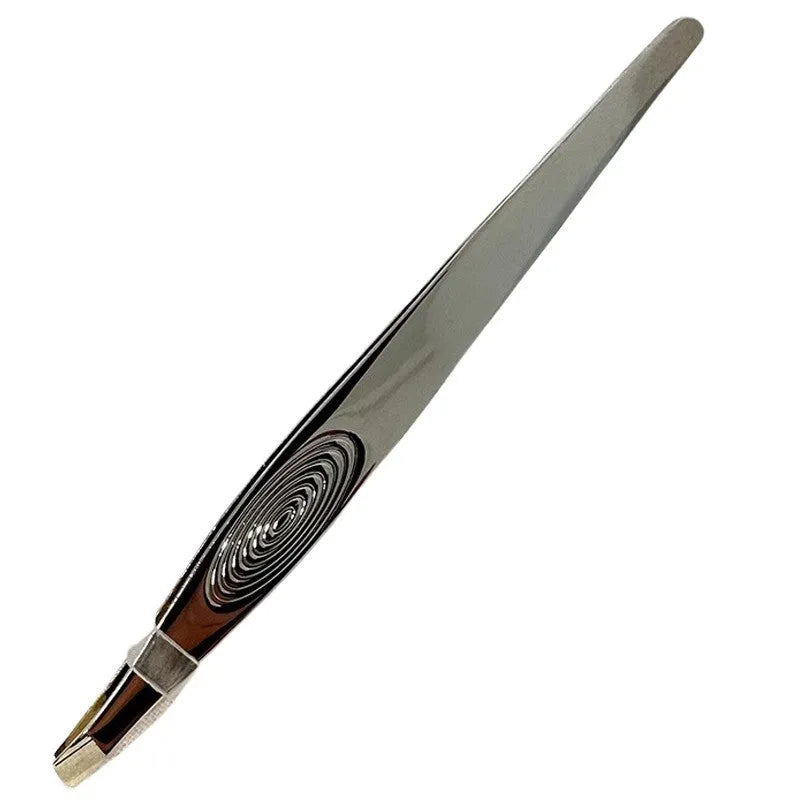 Pince à épiler mors biseautés acier inoxydable poils fins résistants portable