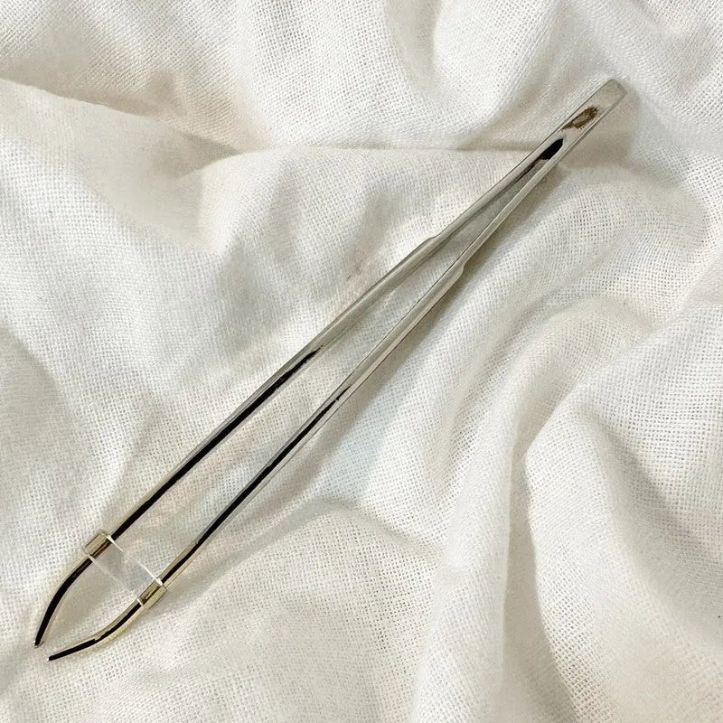 Pince épiler mors droits fins inoxydable précision millimètre boîte rangement portable