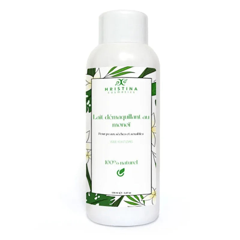 Lait démaquillant naturel monoï peaux sensibles sèches hydratant apaisant