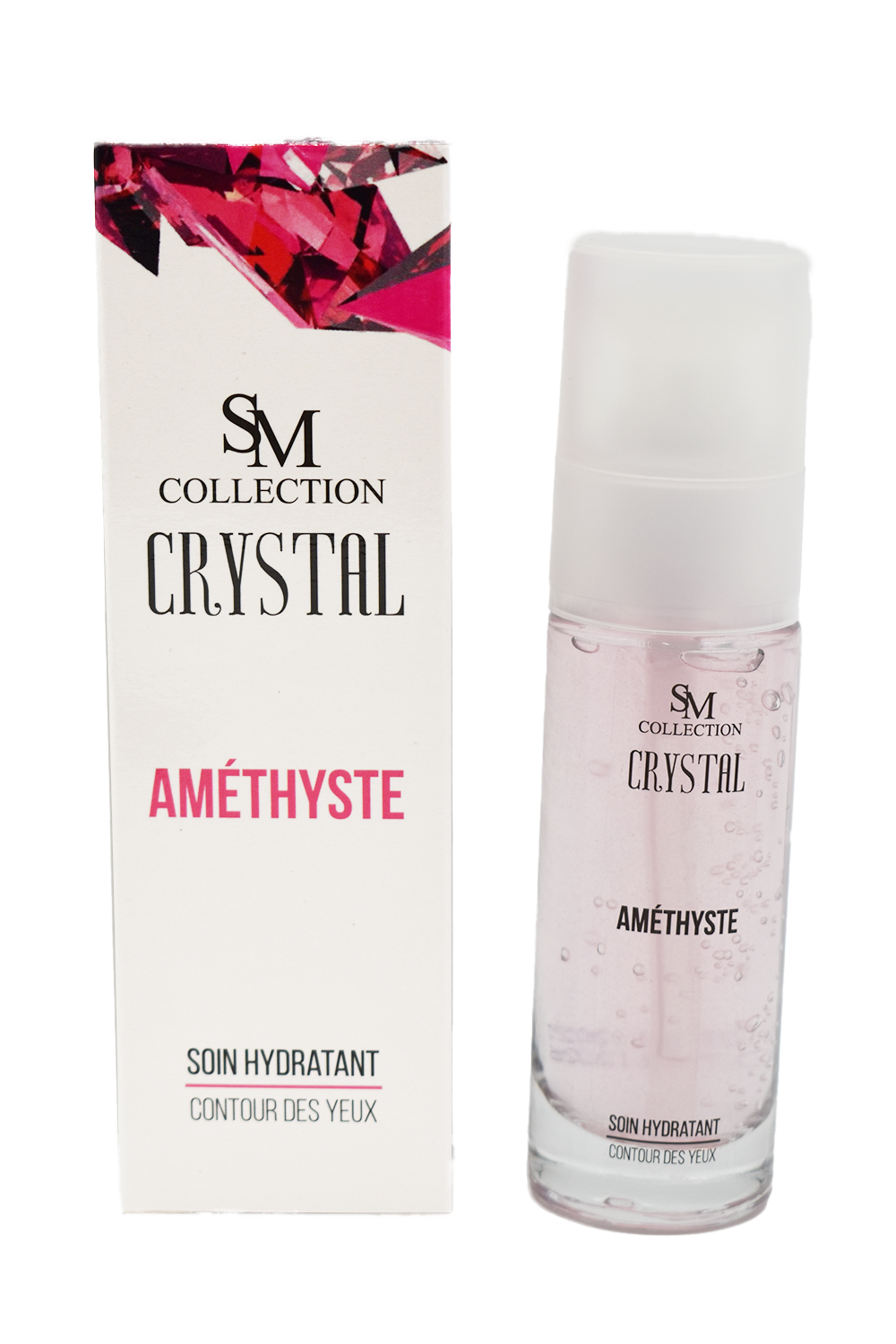 Crème pour le contour des yeux à la poudre d'améthyste 30ml 100% naturelle