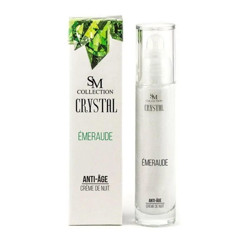 Crème nuit anti-âge naturelle poudre émeraude raffermissante rides peau mature