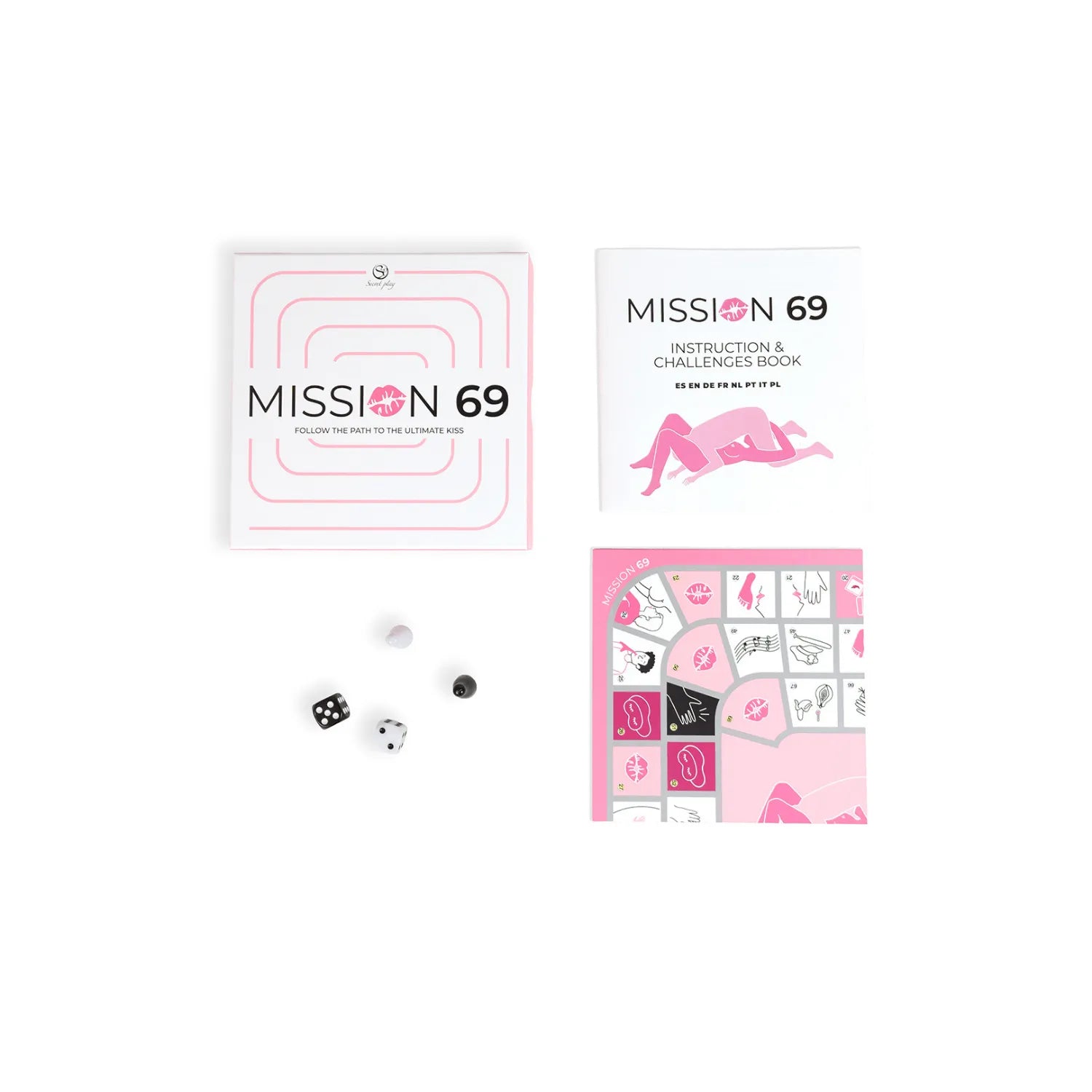 Jeu de société érotique Mission 69 parcours couples adultes défis sensuels