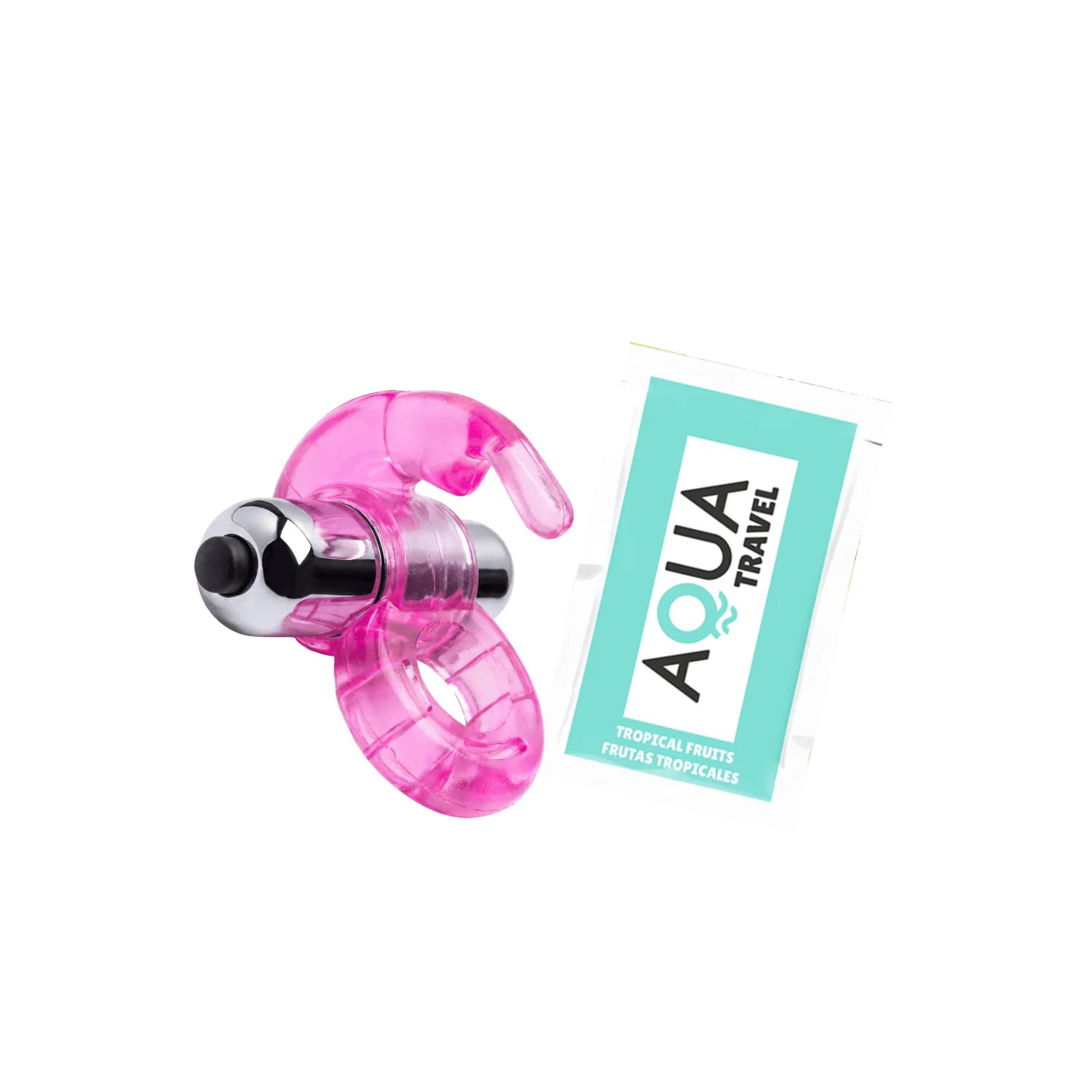 Anneau vibrant rose double stimulation clitoridienne pénienne, forme de lapin, hyper extensible, design innovant.