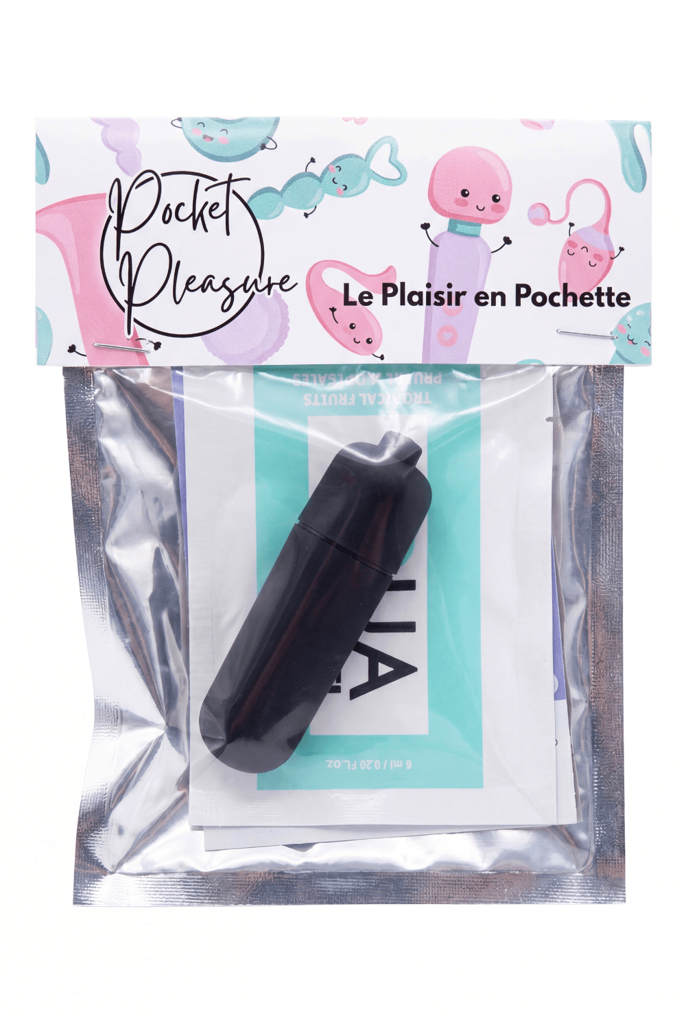 Mini Vibromasseur Bullet Noir + 1 dosette lubrifiant — Pocket Pleasure